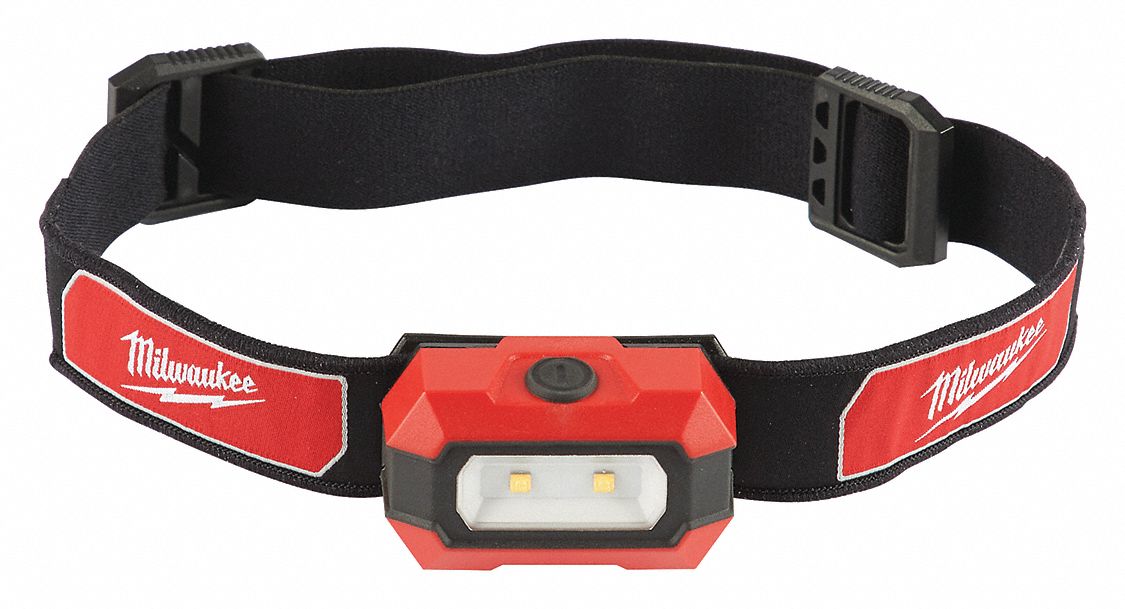 MILWAUKEE LED Headlamp, Plastic, 50,000 hr Lamp Life, Maximum Lumens