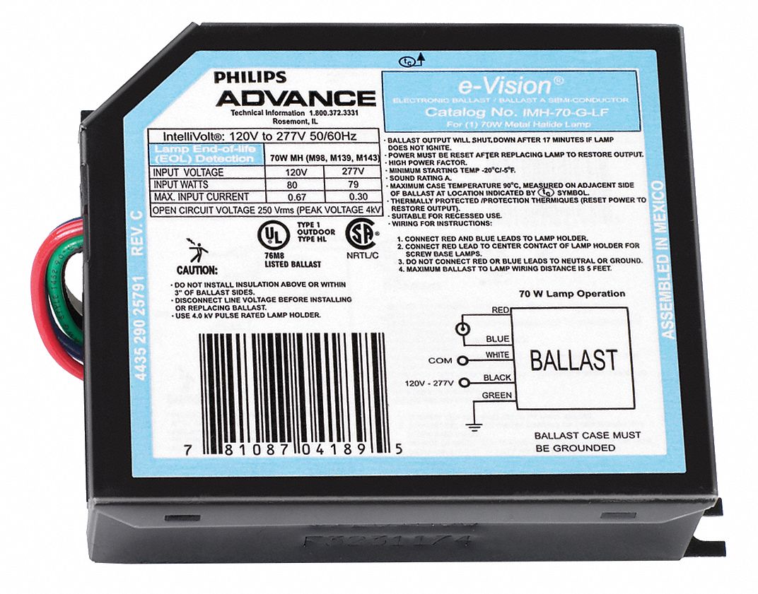 ADVANCE eVision(TM), Electronic, HID Ballast, Ballast Start Type Pulse