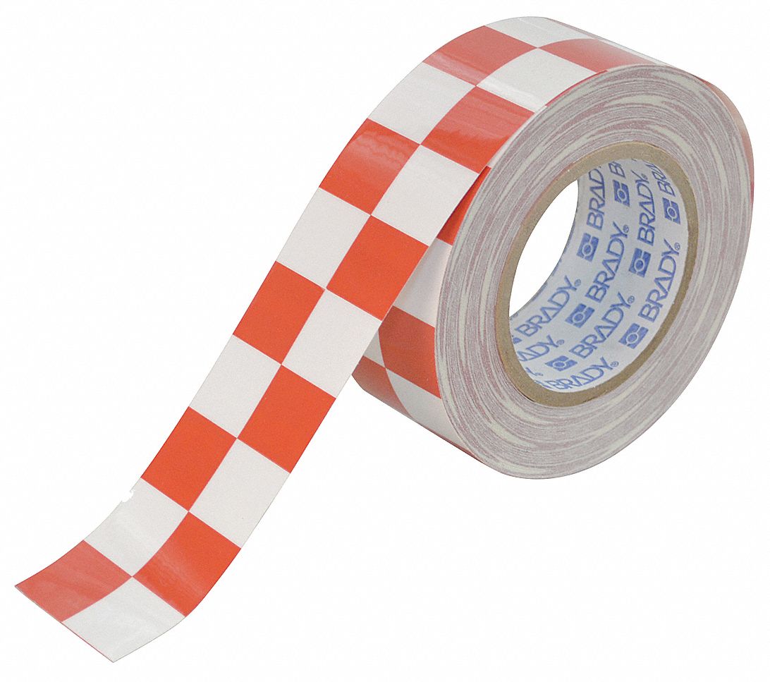 Aisle Marking Tape,2In W,100Ft L,Red/Wht