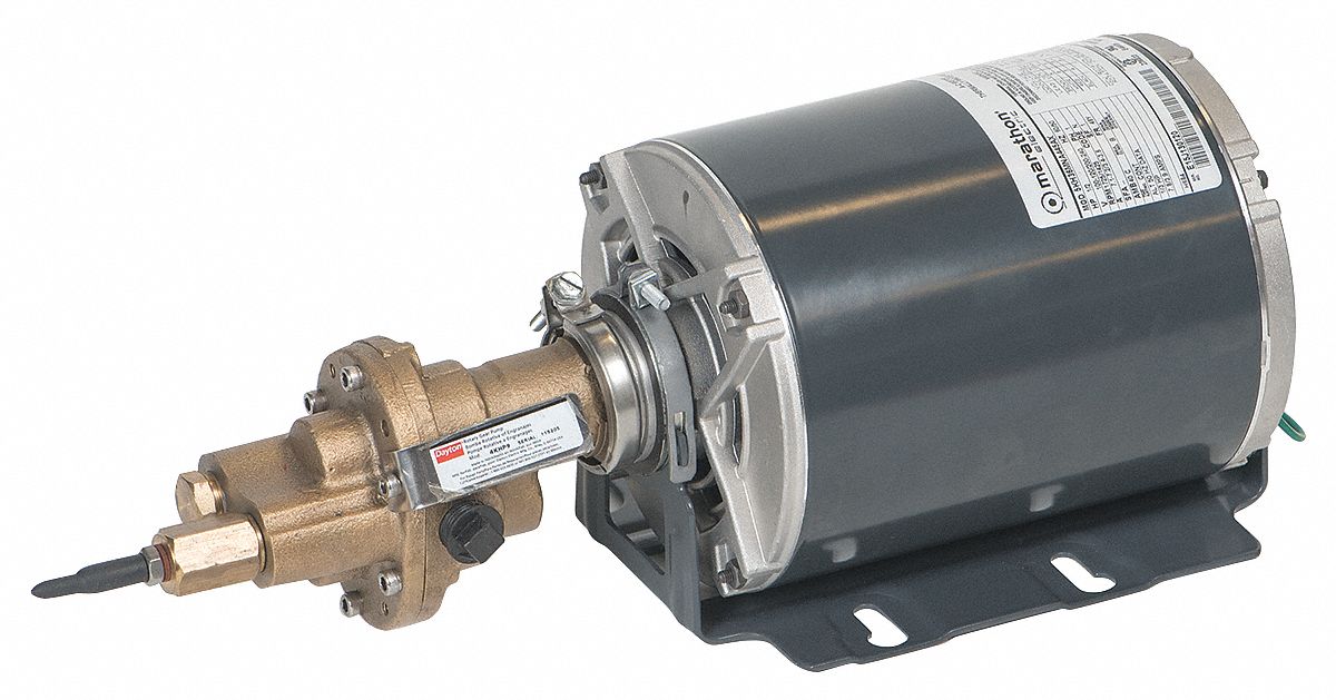 DAYTON Rotary Gear Pump, 100 psi, Bronze, 1/2 HP, 1 Phase 41TK27