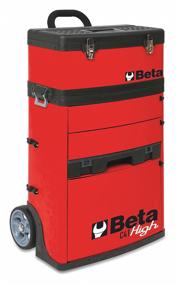 BETA TOOLS Steel Portable Tool Box, 4" Overall Height, 161/2" Overall