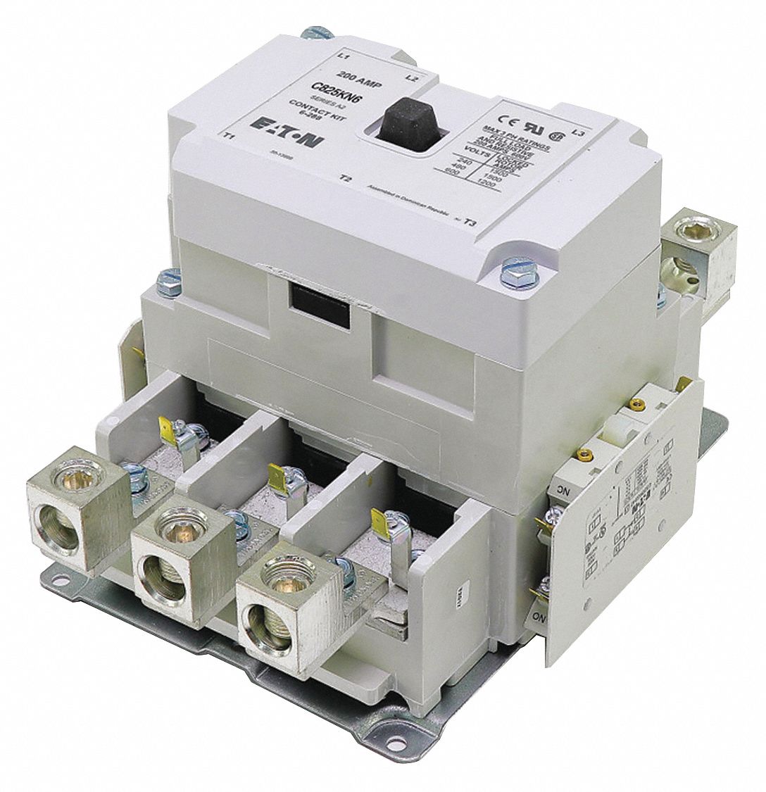 TRANE Contactor, 600V, 200A, 3 Pole, 2 Auxiliary 42FK24CTR1516