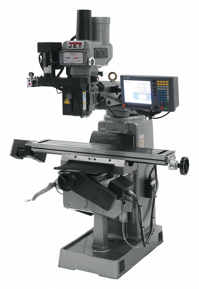 JET Vertical Milling Machine, CNC, 9 x 49 Table Size (In.), 34.00