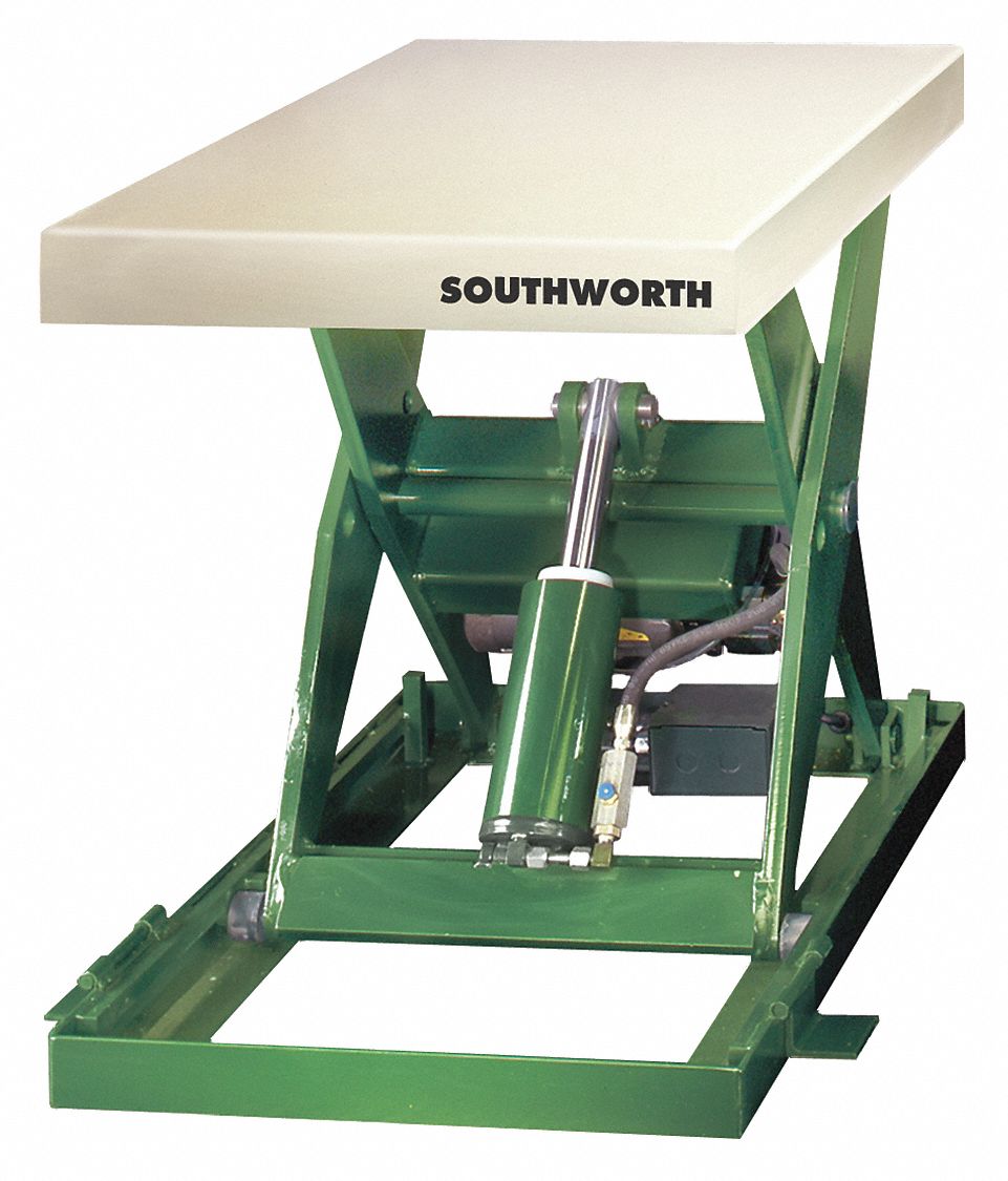 SOUTHWORTH Stationary Scissor Lift Table, 2,000 lb Load Capacity, 42 3/