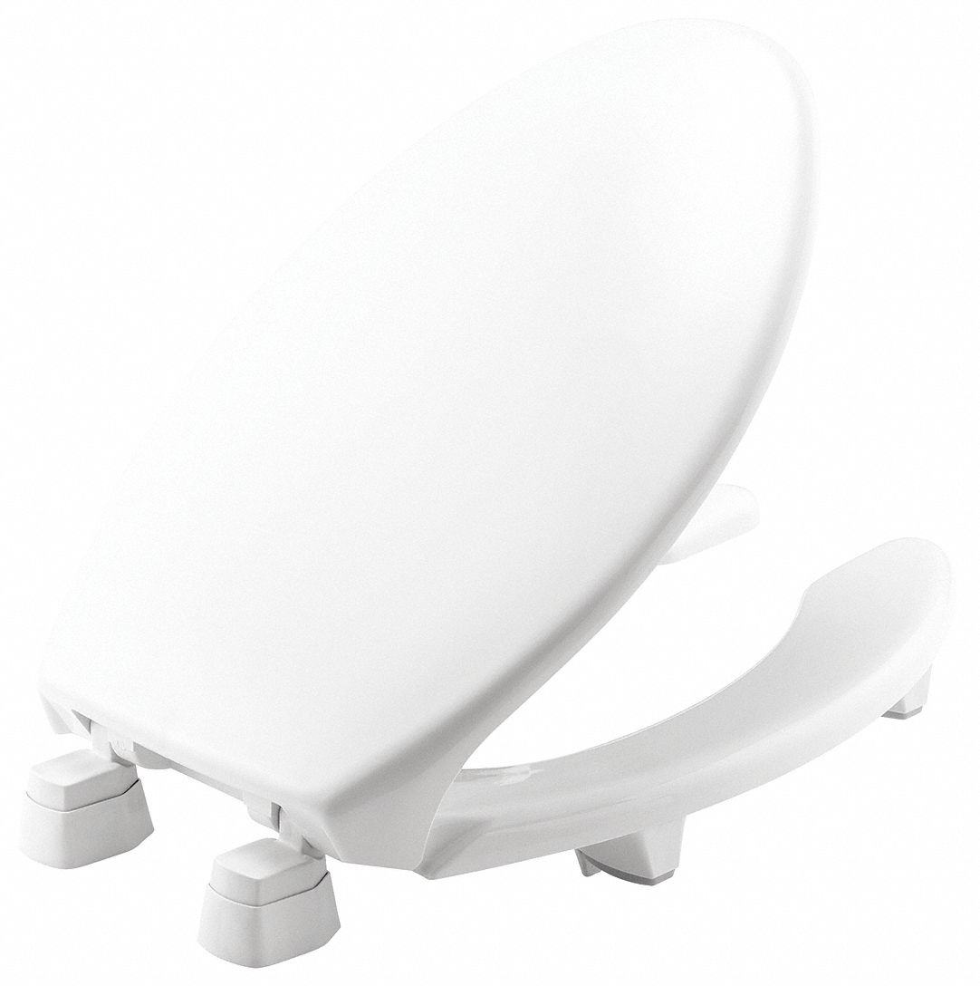 BEMIS Elongated, Lift Toilet Seat Type, Open Front Type, Includes Cover