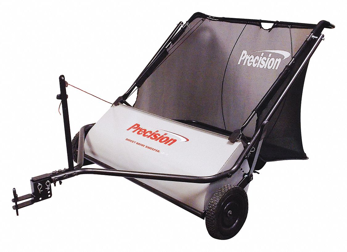 PRECISION PRODUCTS 42" Lawn Sweeper, 16 cu. ft., Nylon, Height