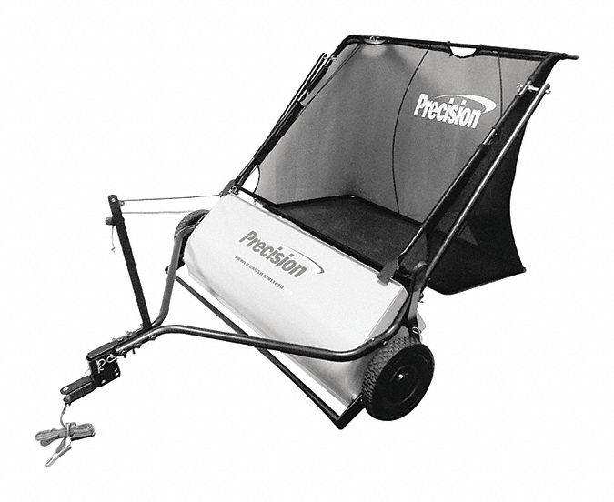 PRECISION PRODUCTS 42" Lawn Sweeper, 16 cu. ft., Nylon, Height