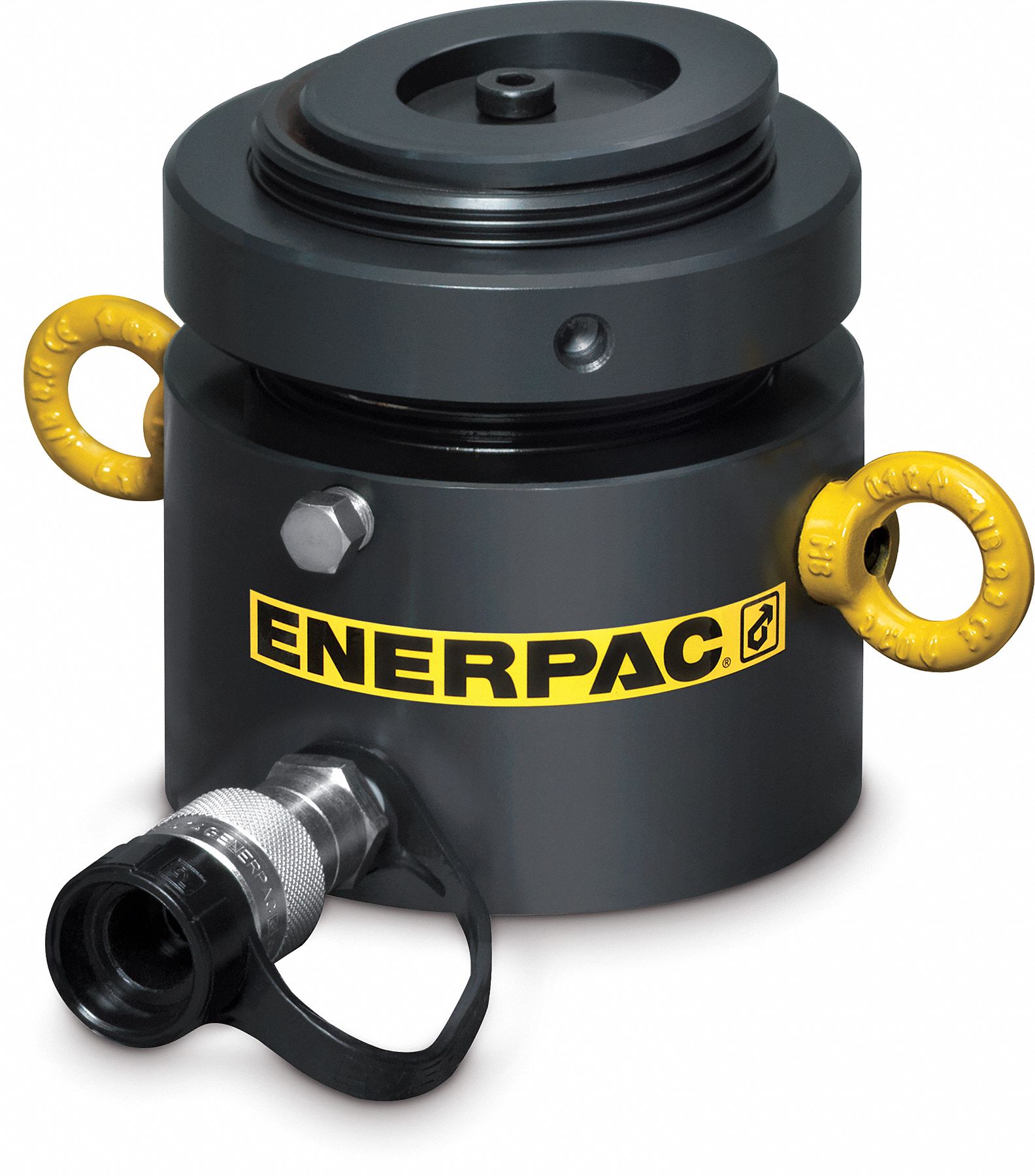 ENERPAC Low Profile Lock Nut Hydraulic Ram, Single Acting, Cylinder