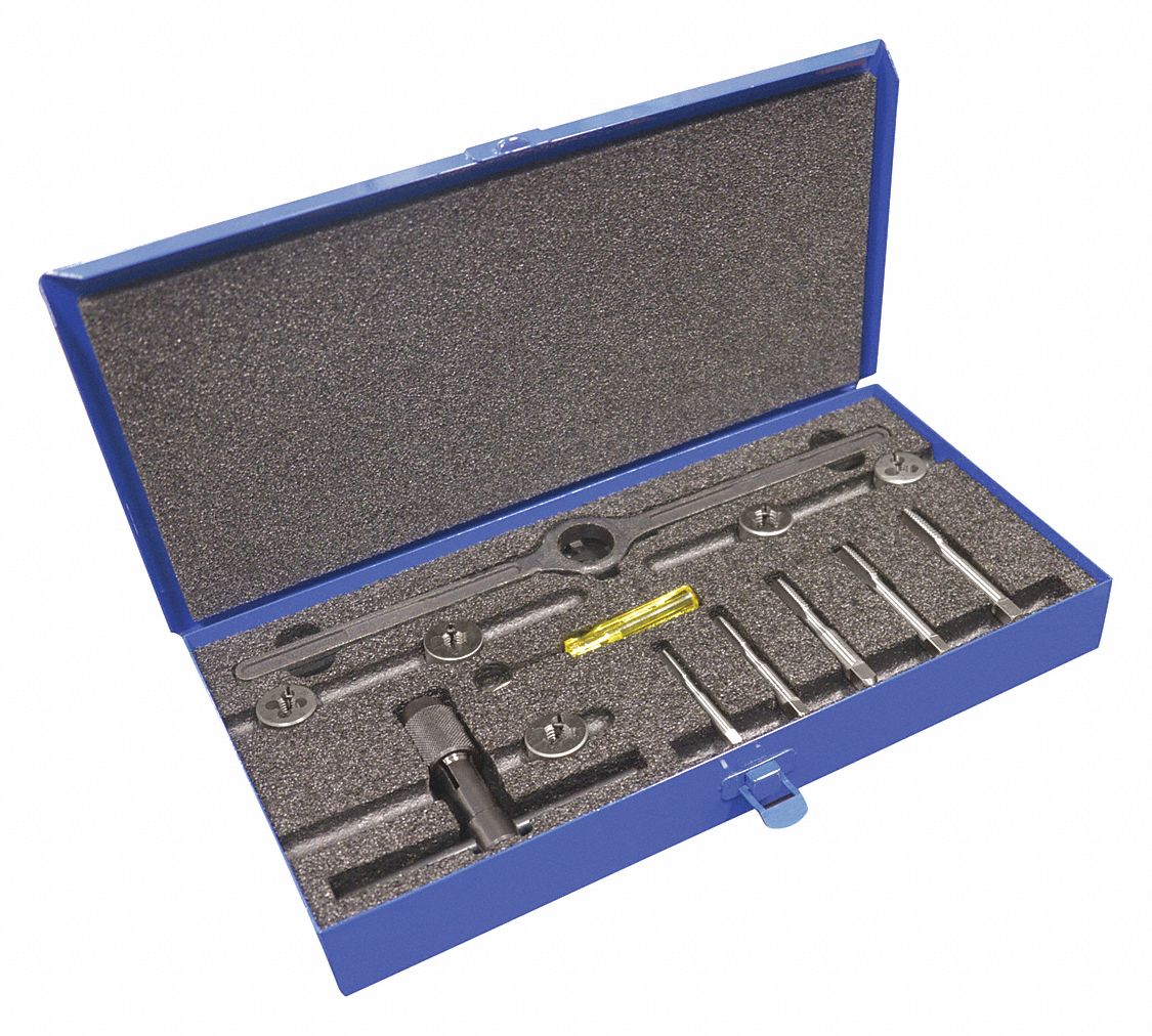 GREENFIELD THREADING 13 Tap and Die Set with 1/4" to 1/2" Size Range