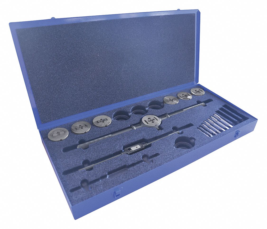 GREENFIELD THREADING Tap and Die Set, Number of Pieces 16, Die Shape