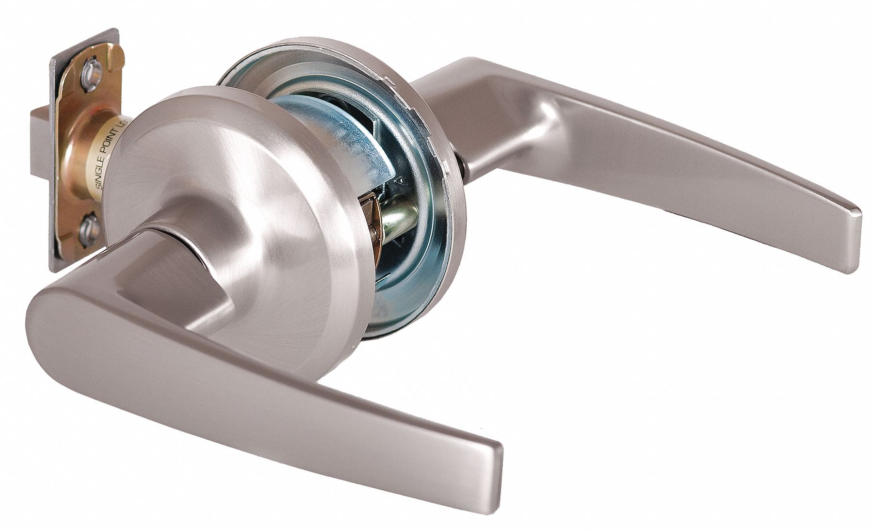 BEST Door Lever Lockset, Mechanical, Standard Duty, Not Keyed, Satin