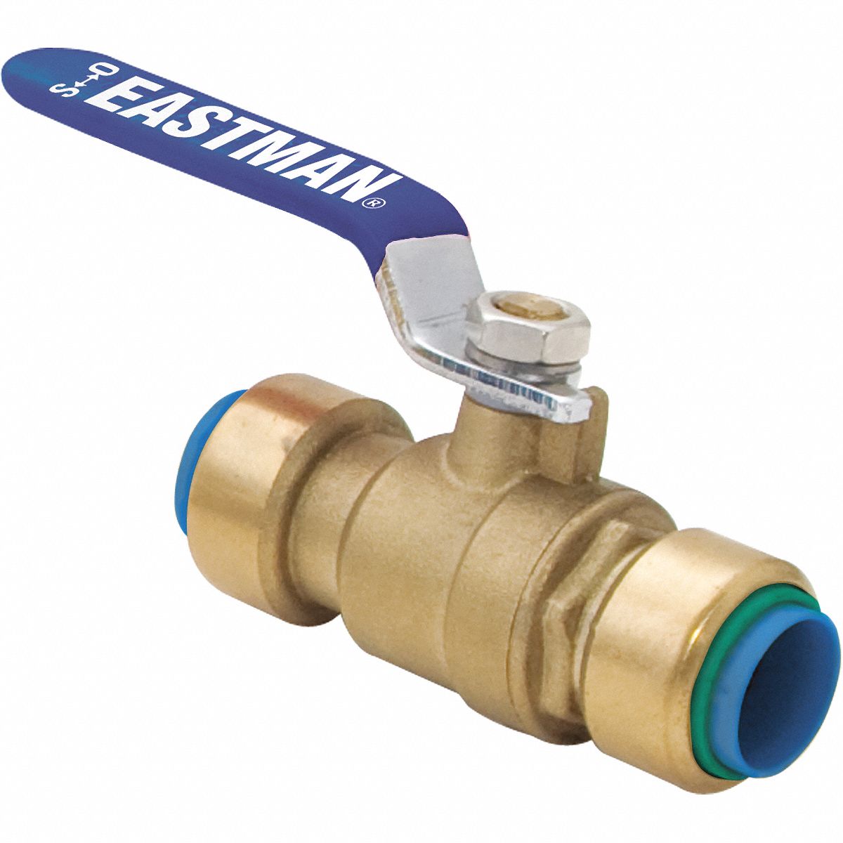 GRAINGER APPROVED Ball Valve, Brass, Inline, 2Piece, Pipe Size 1/2 in