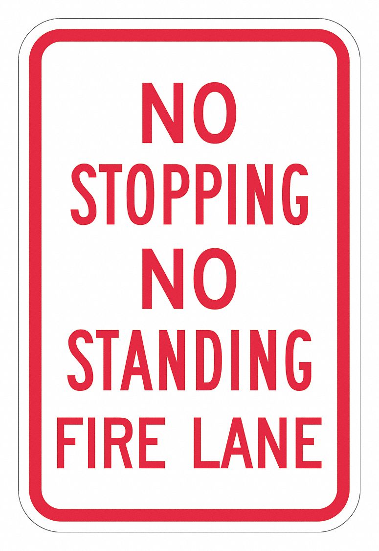 LYLE Fire Lane, Zone & Equipment No Parking Sign, Sign Legend No