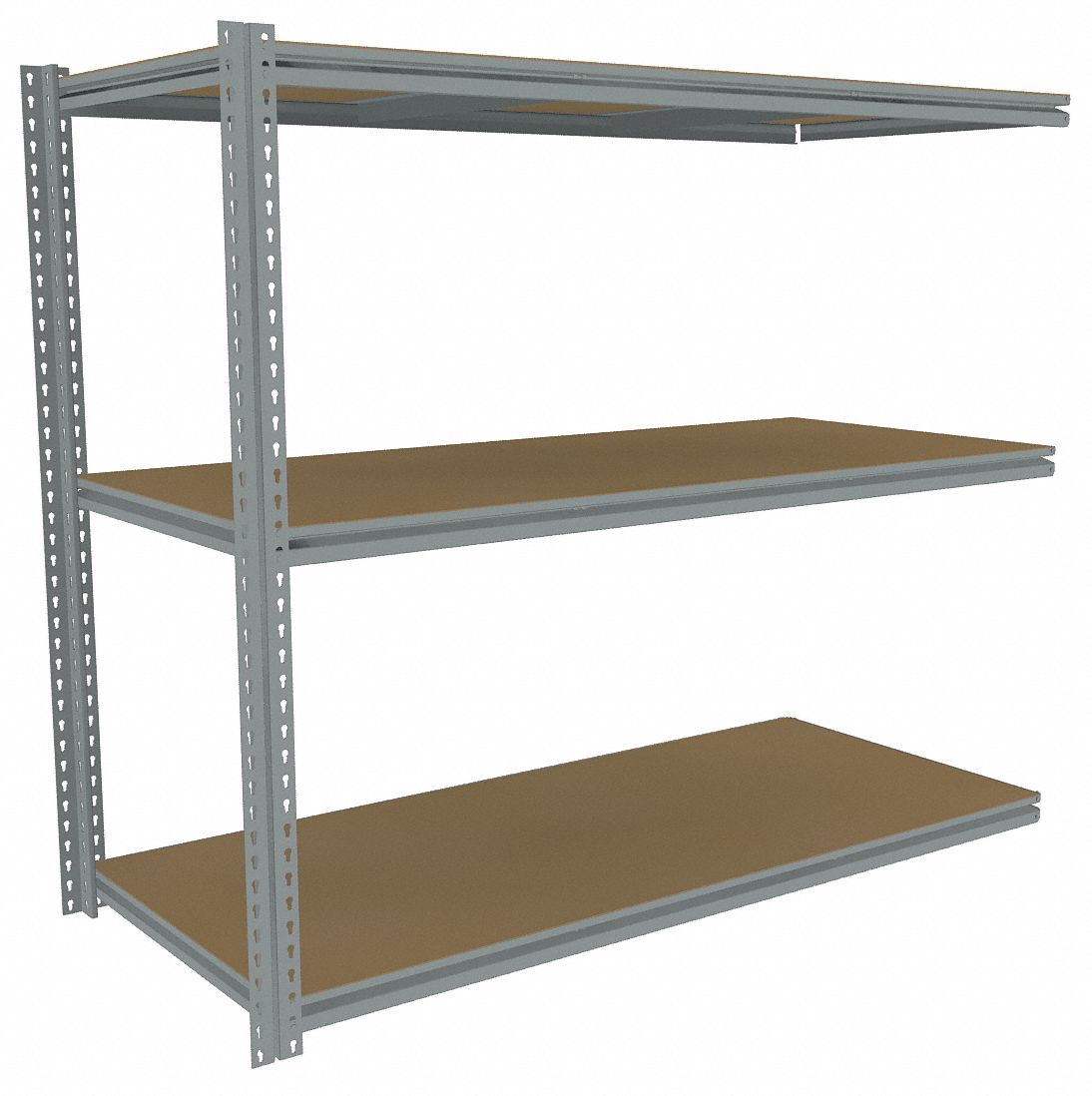 TENNSCO AddOn Boltless Shelving with Particle Board Decking, 3 Shelves