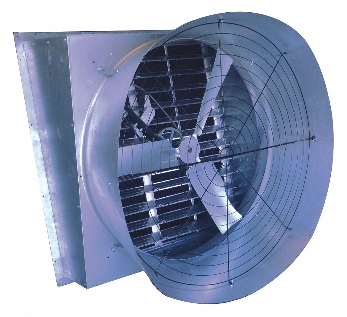 DAYTON 115/230V SlantWall, DirectDrive Agricultural Exhaust Fan, 1HP