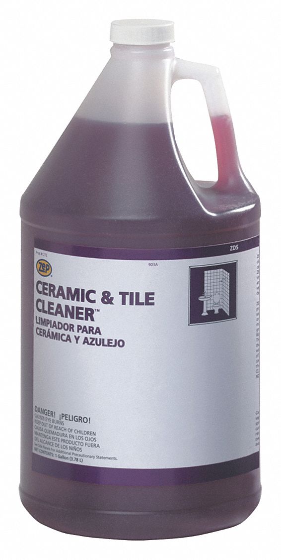 ZEP Tile and Grout Cleaner, 1 gal Cleaner Container Size, Jug Cleaner
