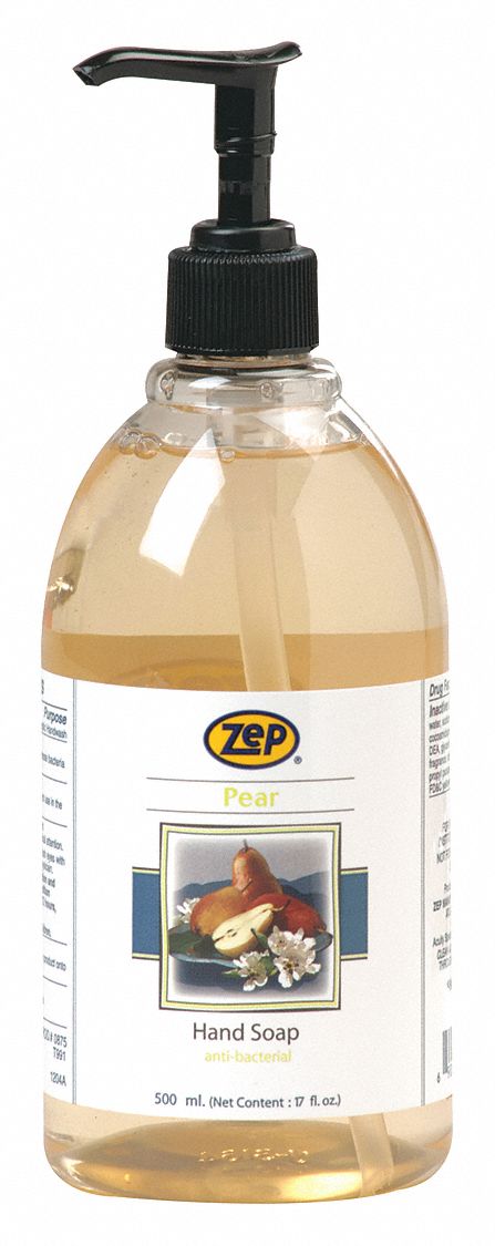 ZEP Pear, Liquid, Hand Soap, 500 mL, Pump Bottle, None, PK 12 - 451D28