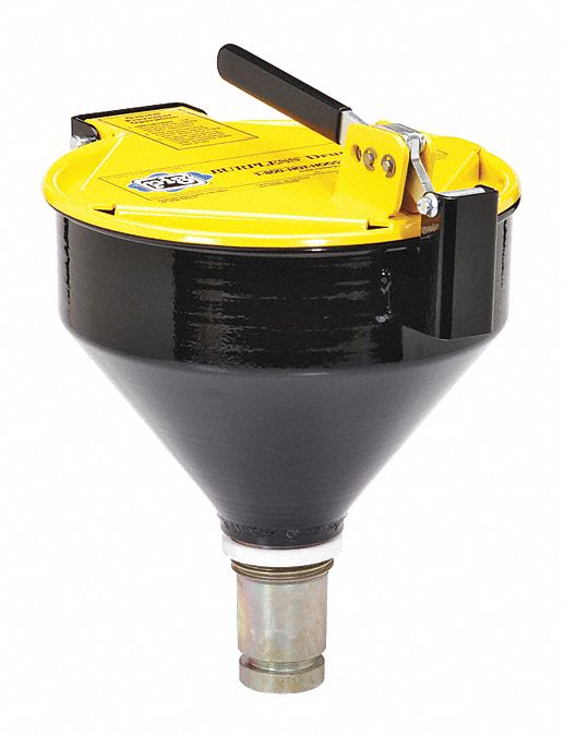 PIG Drum Funnel, Steel, 1 9/10 gal Total Capacity, 15 in Height, 15 in