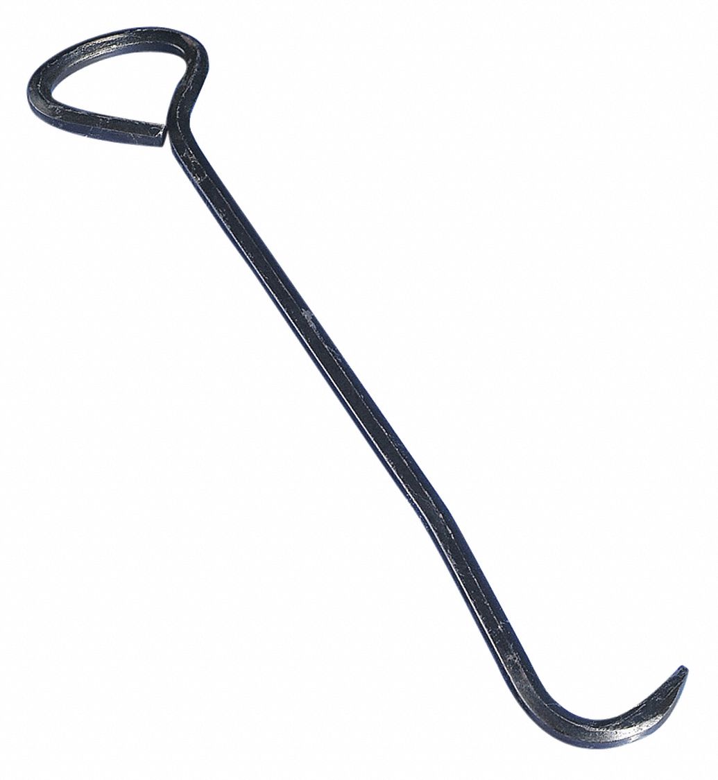 PIG Grate Lifting Hook, Iron, Steel, Black 452L95TLS330 Grainger