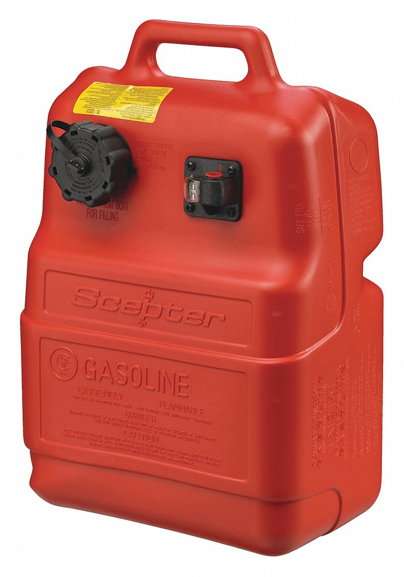 SCEPTER MARINE Portable Fuel Tank, Red, Plastic, 6.6 gal Capacity, 9.75