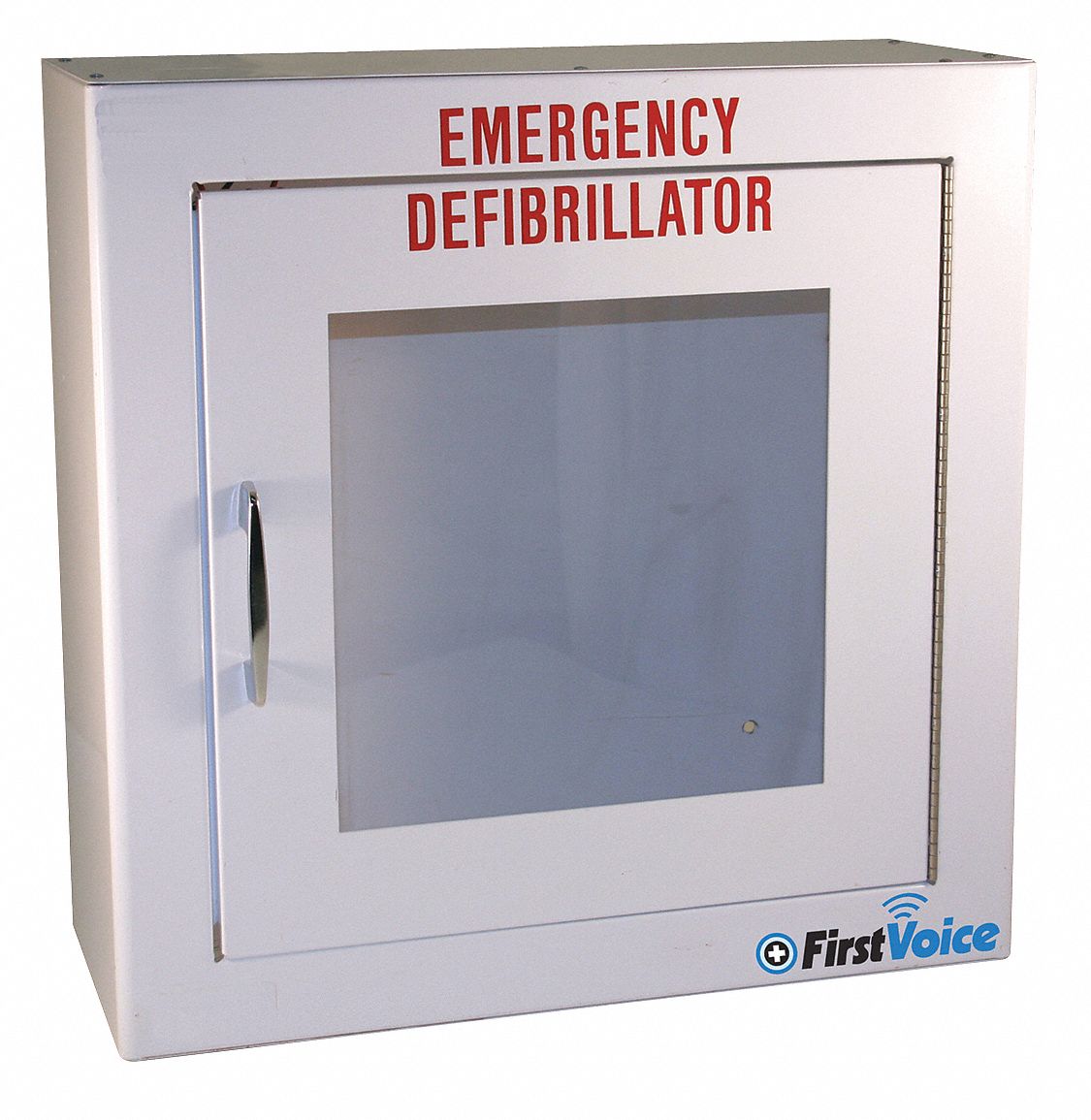 FIRST VOICE Defibrillator Storage White, Steel, For Use With