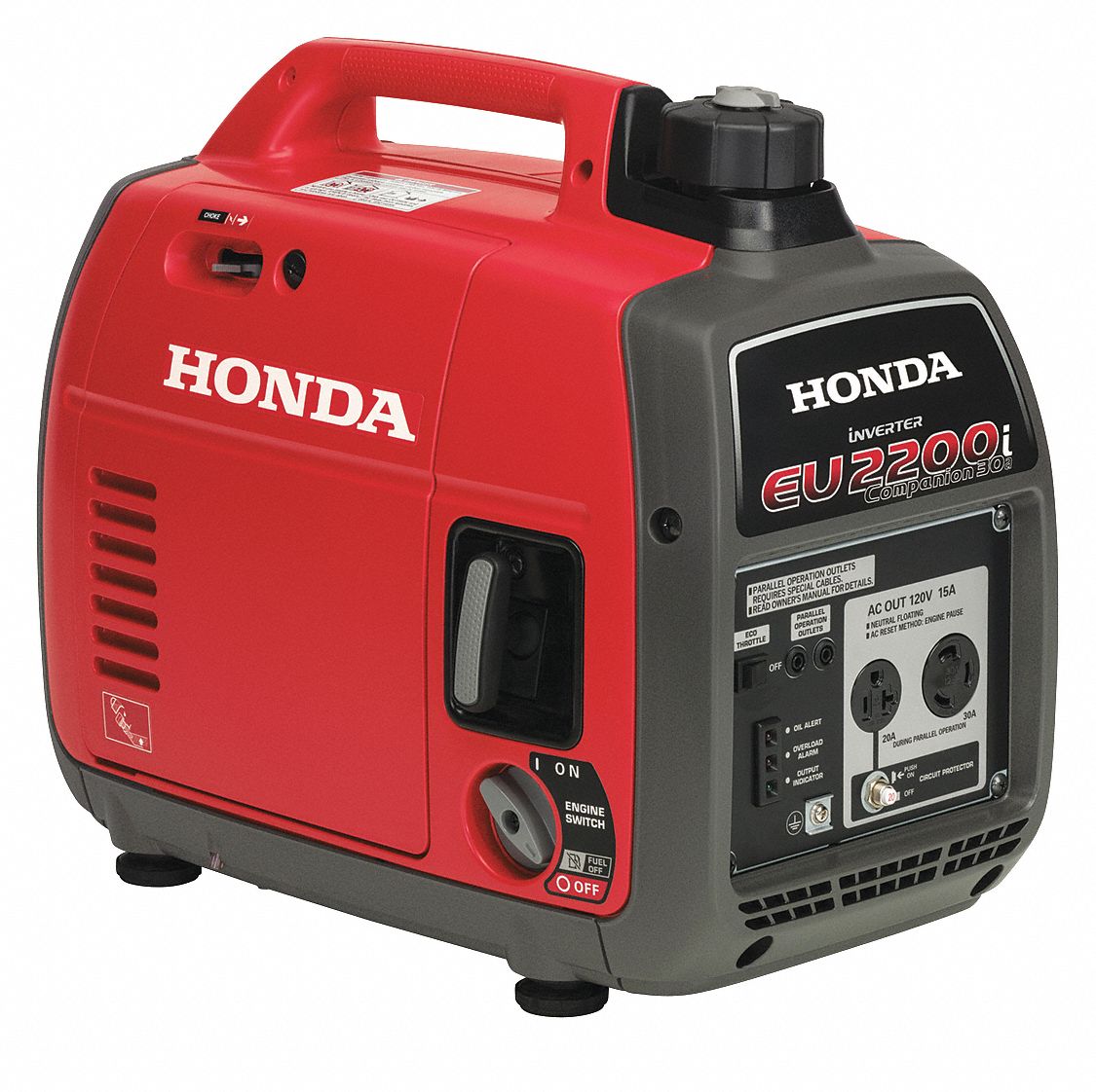 HONDA Recoil Gasoline Portable Generator, 2,200 W Surge Watts, 120V AC