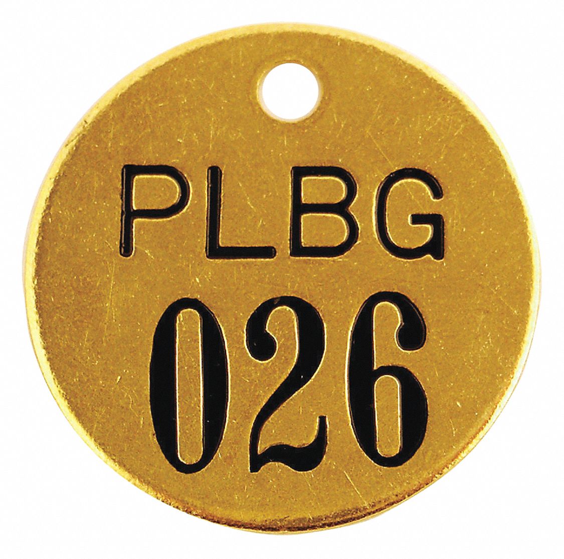 GRAINGER APPROVED Numbered Tag, Number Sequence 026050, Tag Shape