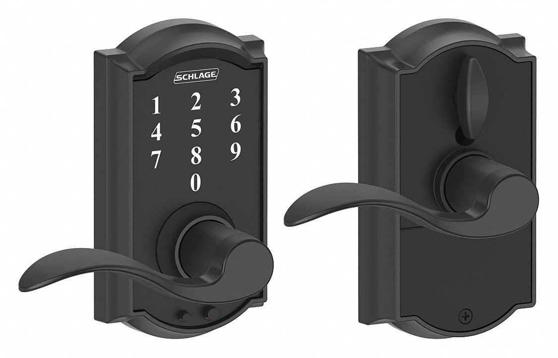 SCHLAGE RESIDENTIAL Electronic Lock, 2-3/8 in to 2-3/4 in Backset