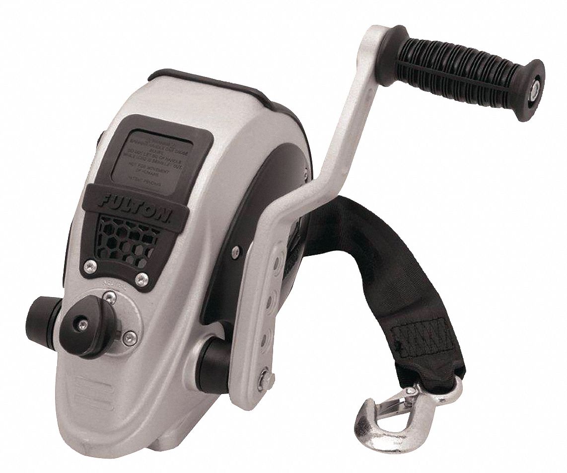 FULTON Boat Trailer Winch, 20 ftL x 2 inW, 2,000 lb Load Limit