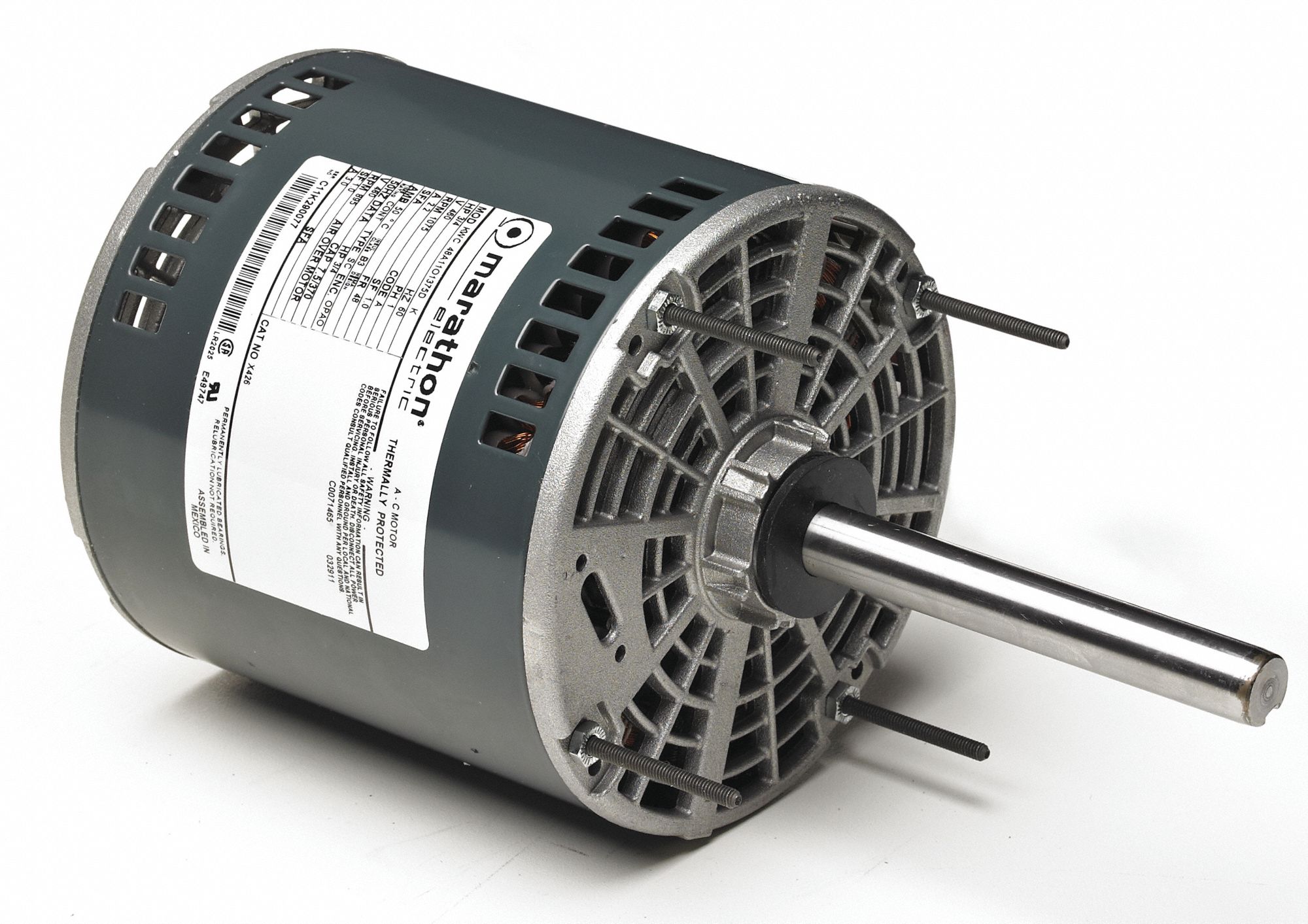 MARATHON MOTORS Condenser Fan Motor 1 2 HP Permanent Split Capacitor 