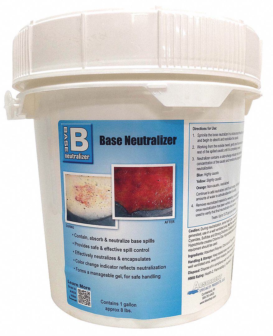 GRAINGER APPROVED Base Neutralizer Powder, Universal or Chemical