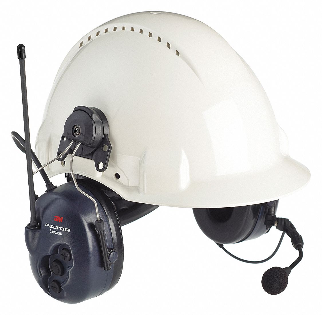 3M Two Ear Helmet Attached Headset, 25 dB Noise Reduction Rating NRR