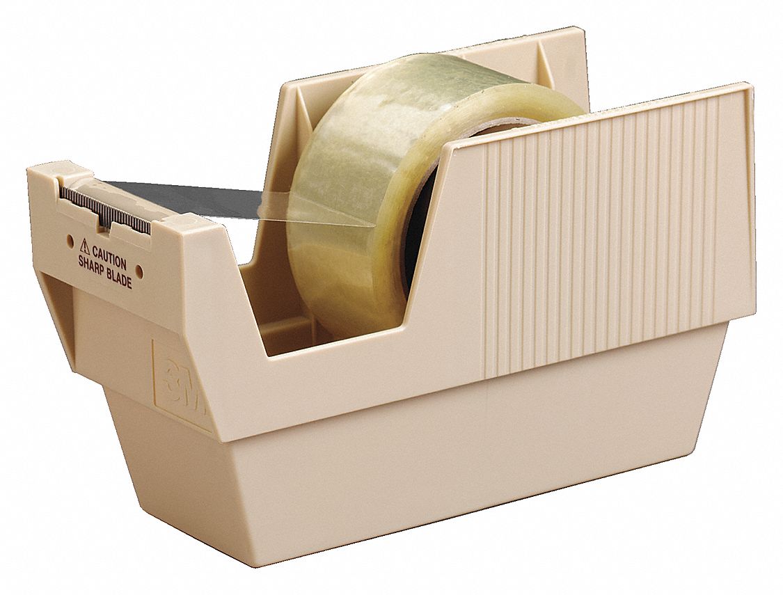SCOTCH Tape Dispenser, Plastic, Tan 45FD25P52 Grainger
