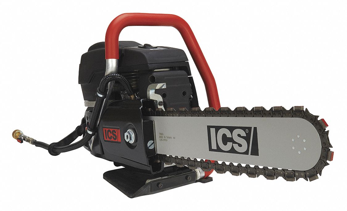 ICS Concrete Chain Saw, 12" Bar Length, 9300 RPM, 5.7 cu. in. (94cc