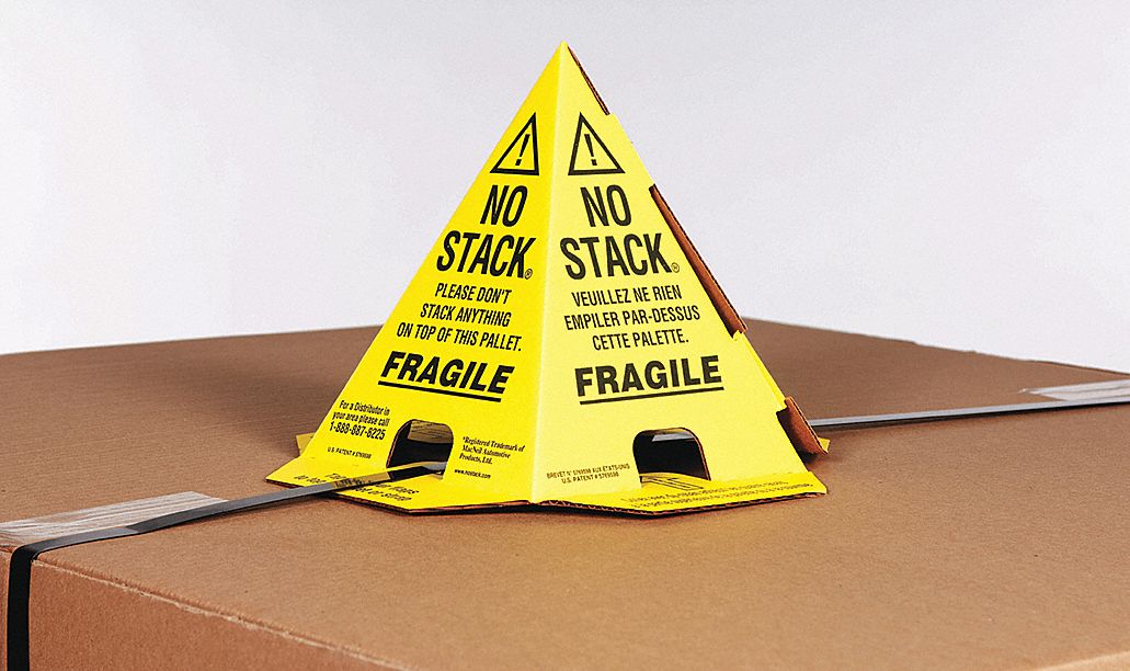 GRAINGER APPROVED Pallet Cones, Corrugated Material, 10 in Base Length