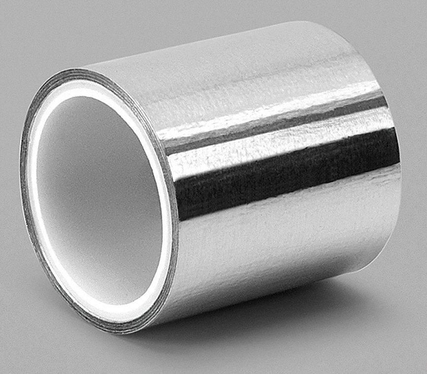 Foil Tape with Liner,1In. x 5 Yd.,Silver