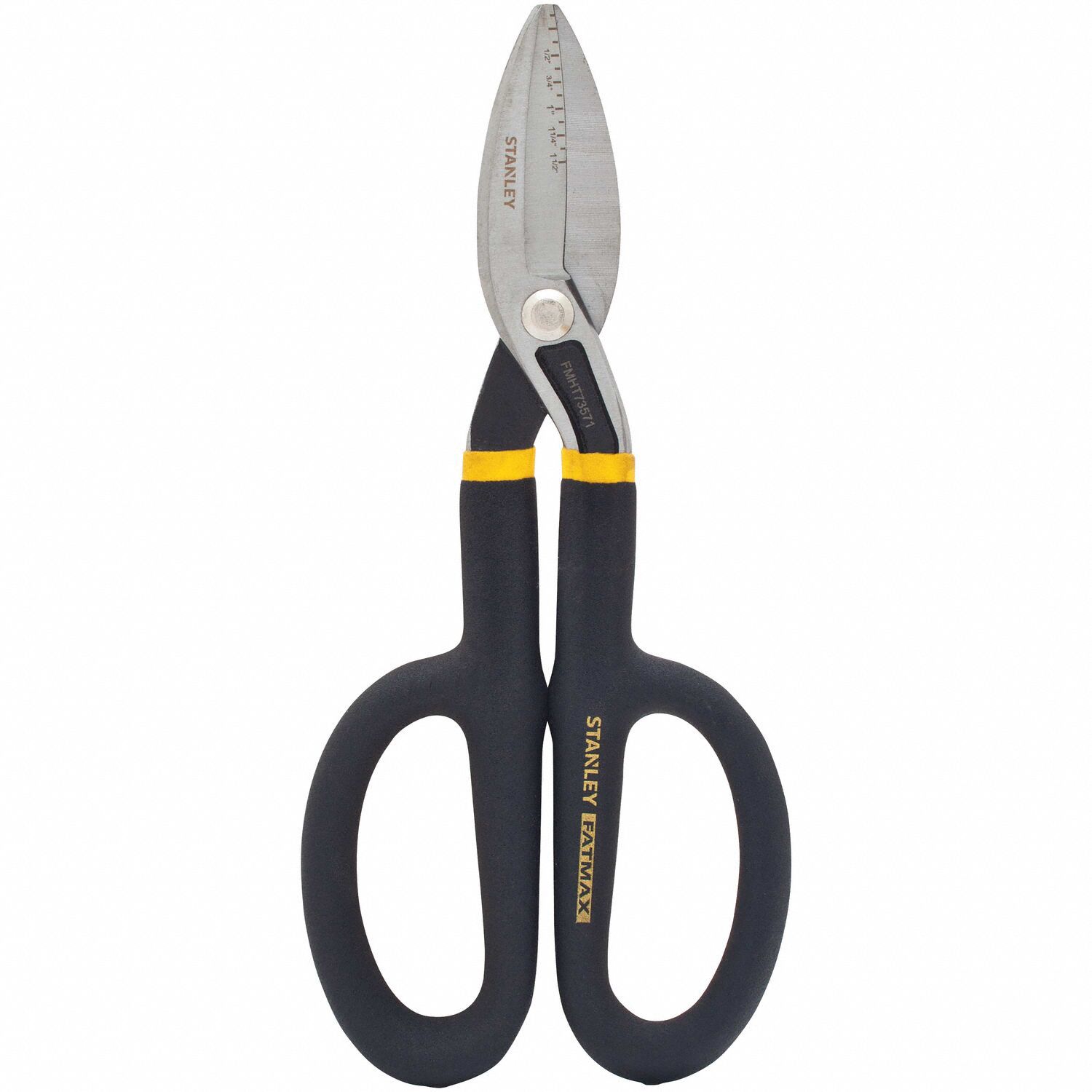 STANLEY Tinners Snip, Left, Right, Straight, 10 in Overall Length, 26
