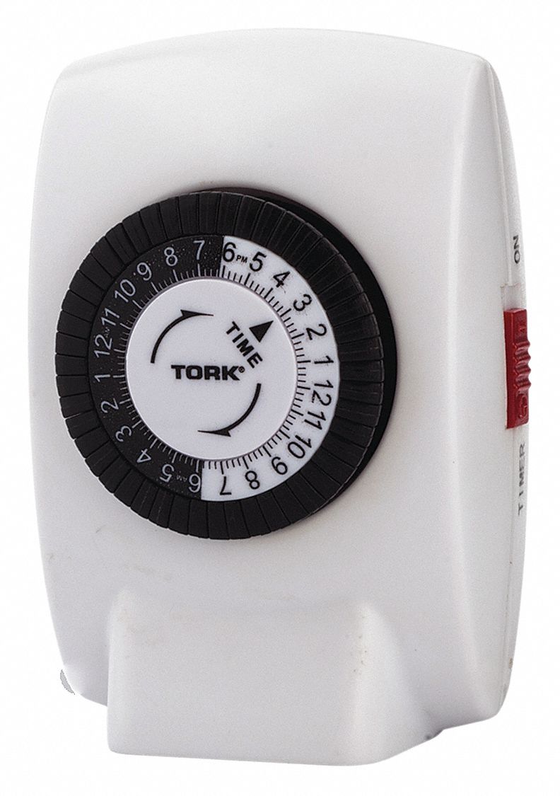 TORK Plug In Timer, White, Min. Time Setting 30 min., Max. Time