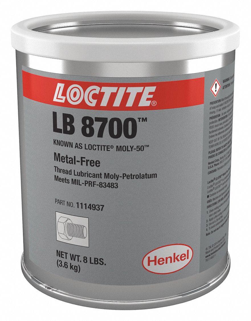 LOCTITE MetalFree, AntiSeize Compound, 20°F, 750°F, 8 lb., Can