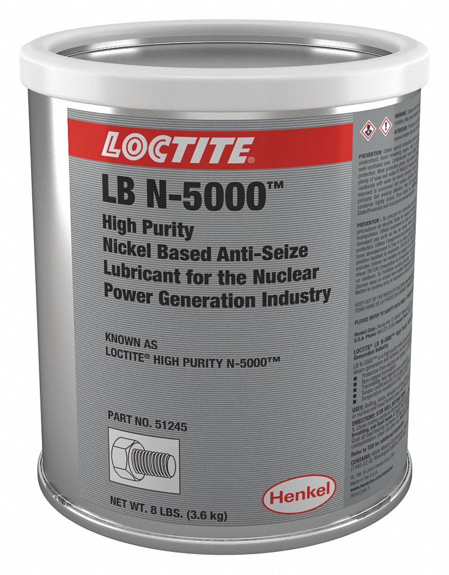 LOCTITE Nickel, Nuclear Grade AntiSeize, 20°F, 2400°F, 8 lb., Can