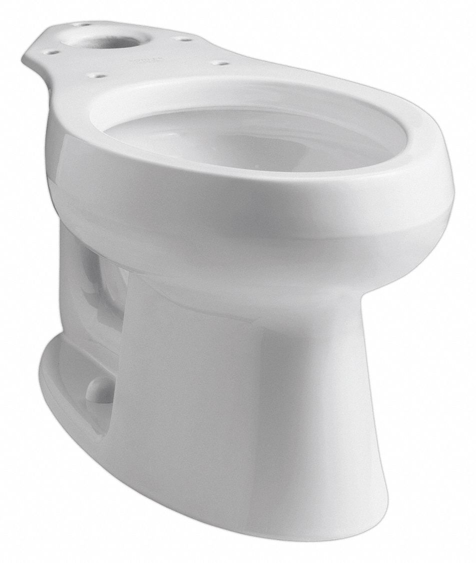 KOHLER Elongated, Floor, Gravity Fed, Toilet Bowl, 1.28 to 1.6 Gallons