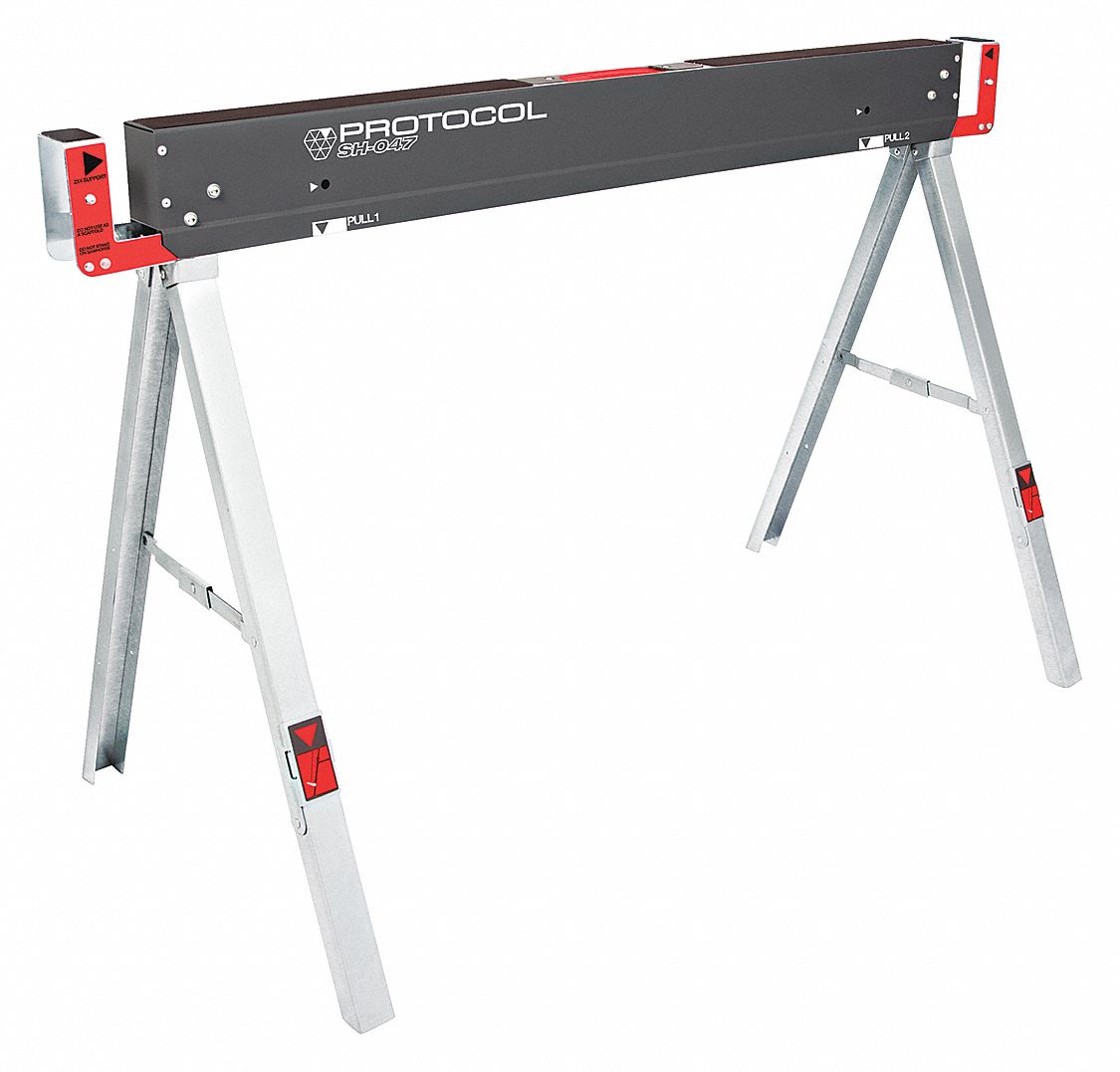 PROTOCOL Folding Sawhorse 47 in L X 22 1/4 in W, 30 in Sawhorse Max