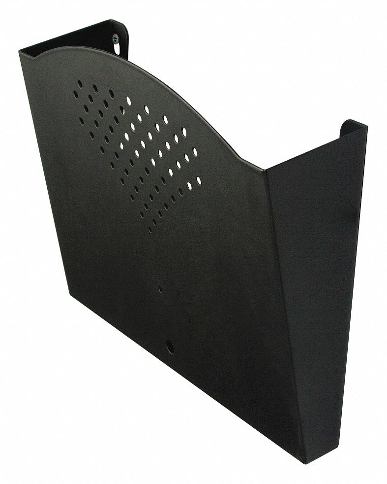 GRAINGER APPROVED 12" x 3" x 9" Steel Wall File, Black 45NG5945NG59