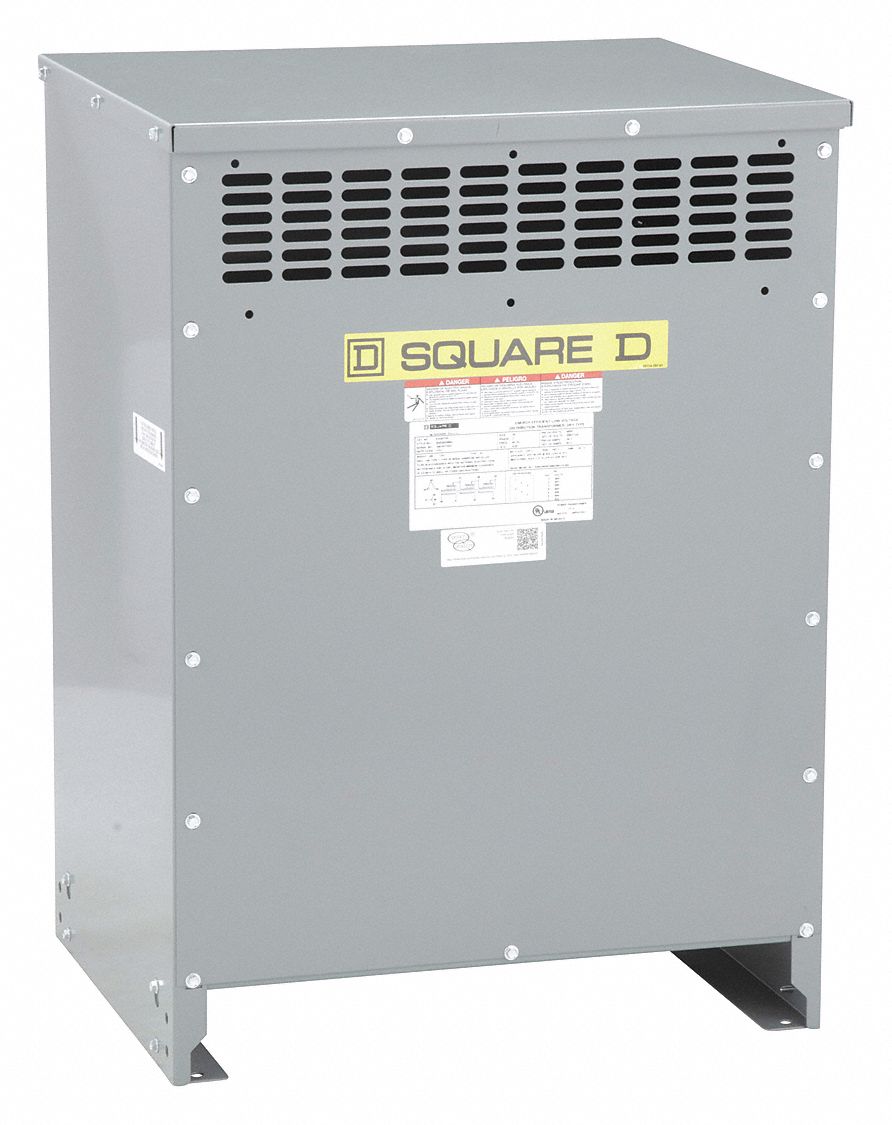 SQUARE D 30kVA Three Phase Transformer, Input Voltage 480VAC Delta