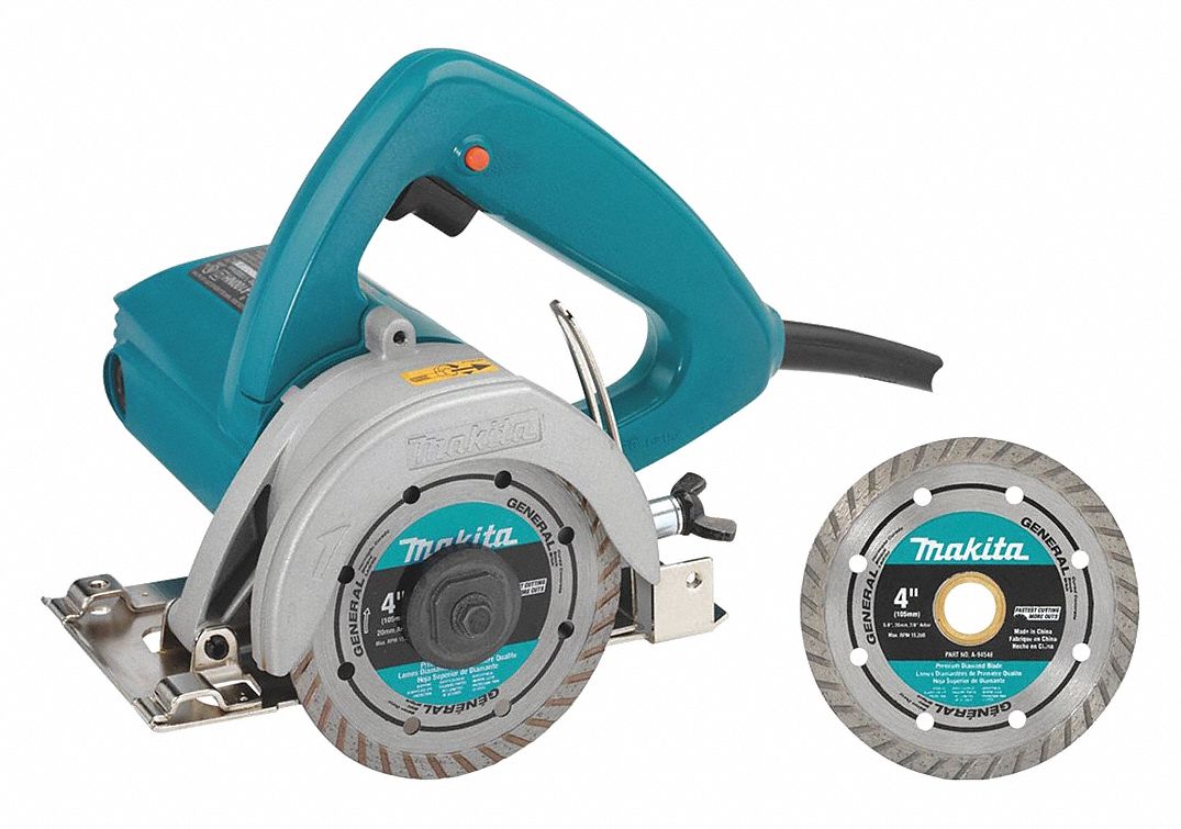 MAKITA Concrete, Masonry, Handheld, Masonry Saw, 43/8" Blade Dia., Dry