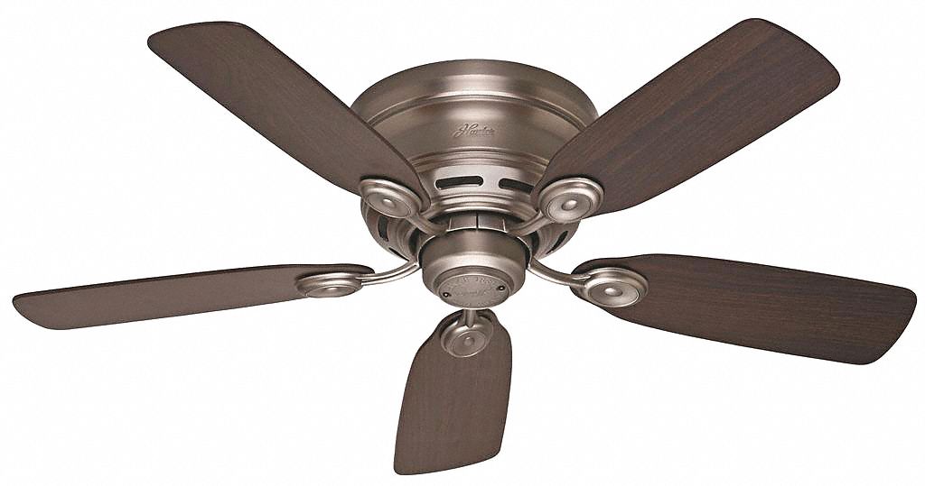 HUNTER 5Blade Decorative Ceiling Fan, 120, 3Speed, 42" Blade Dia