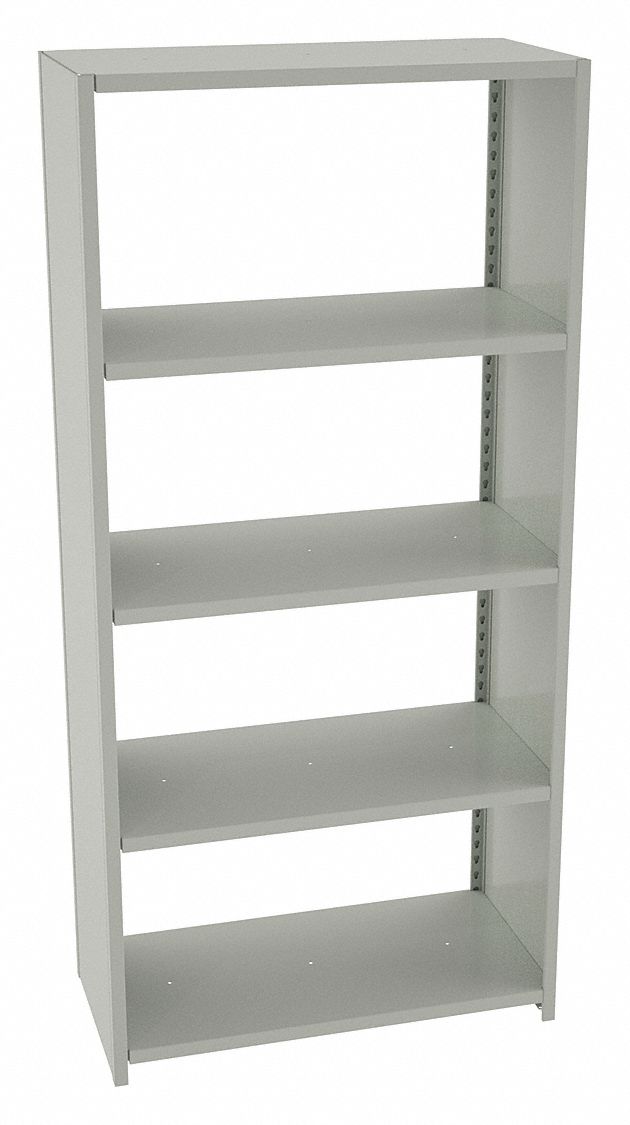 TENNSCO Starter Boltless Shelving with Steel Decking, 5 Shelves, 36"W x