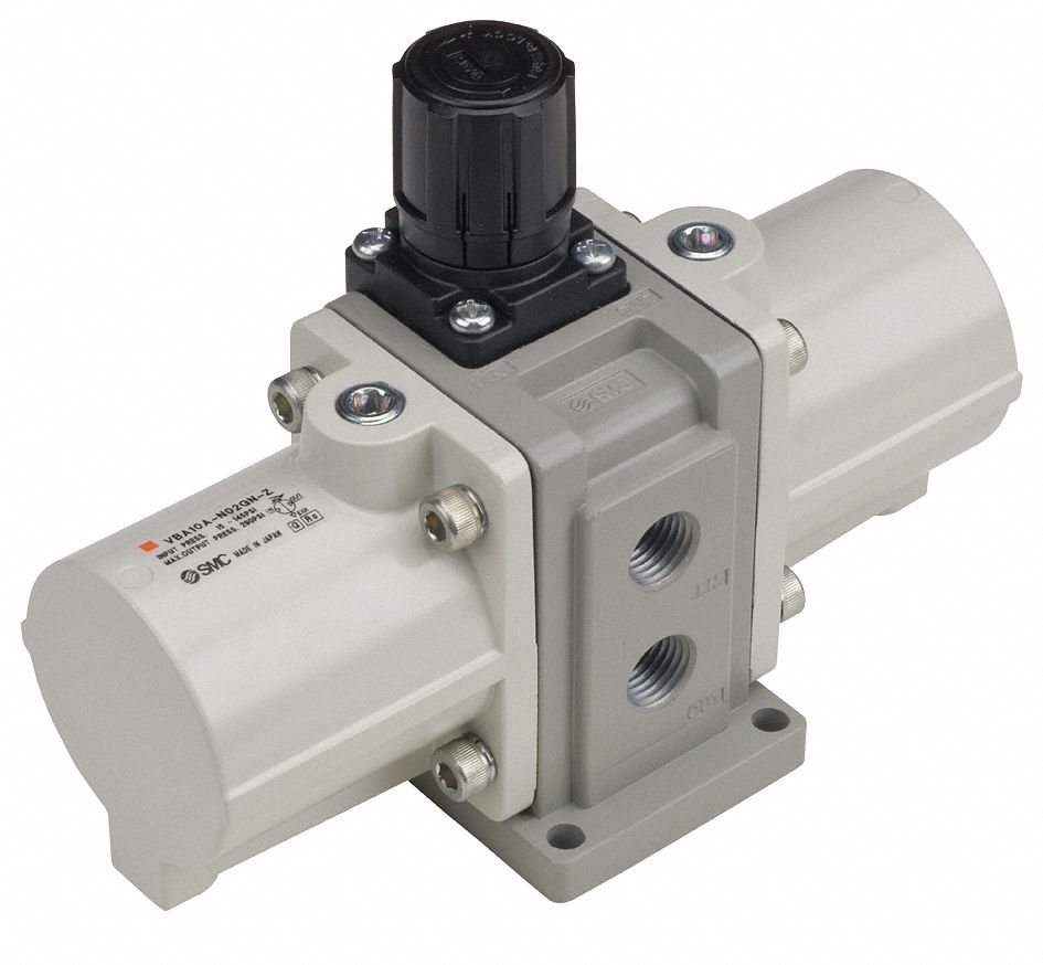 SMC Carbon Steel Handle Operated Booster Regulator with 1/4 in Port