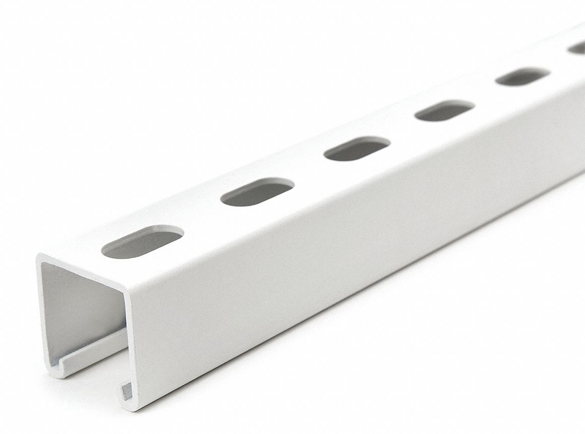 GRAINGER APPROVED Slotted Standard 1-5/8" X 1-5/8" Strut Channel, White ...