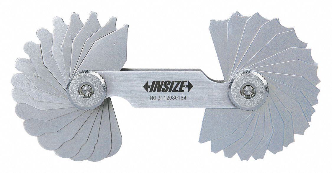 INSIZE Radius Gage, ±0.0012 Accuracy (In.), 1/32 to 1/4 Range (In